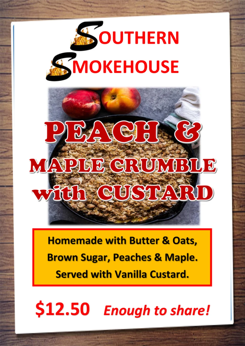 Peach & Maple with Custard